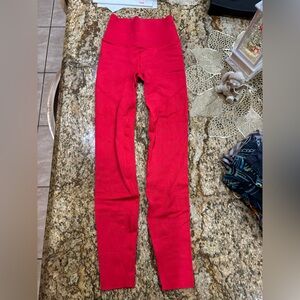 Woman’s Fabletics Vibrant Red mesh Leggings